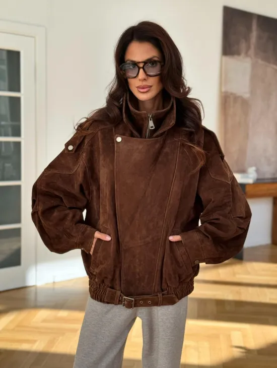 Замшевая куртка женская 2025 - фото 9