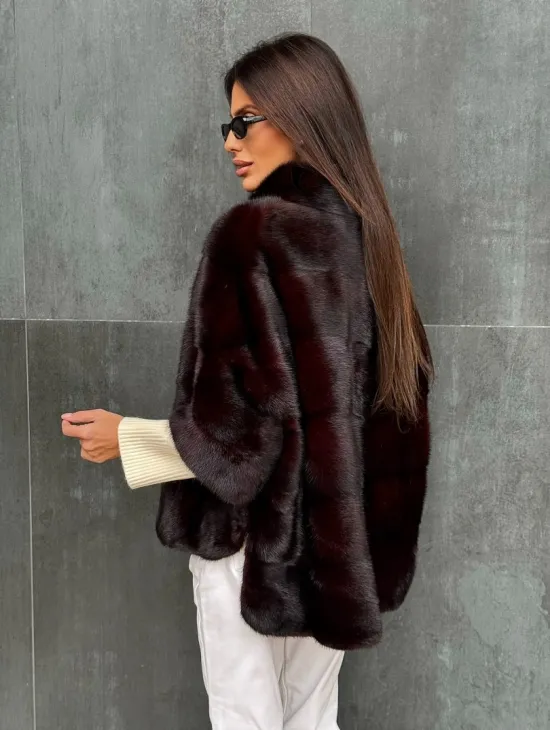 Норковый полушубок на молнии - фото 5