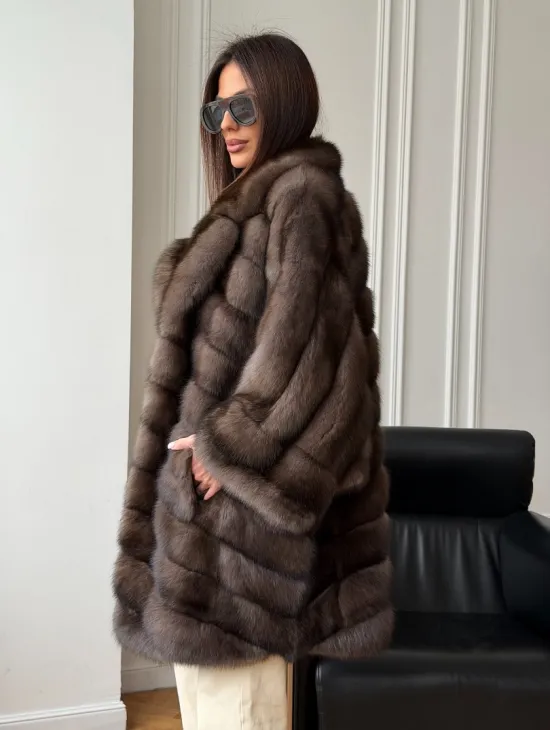 Шуба из баргузинского соболя - оверсайз - фото 11