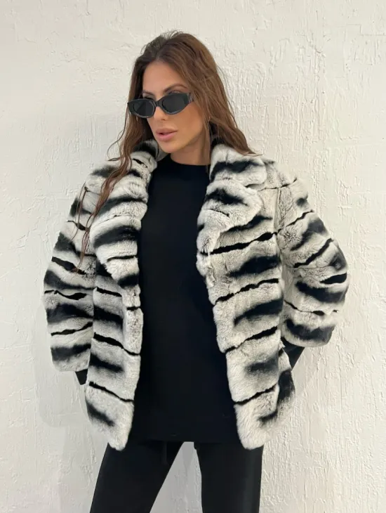 Короткая шуба из меха орилага под шиншиллу - фото 5